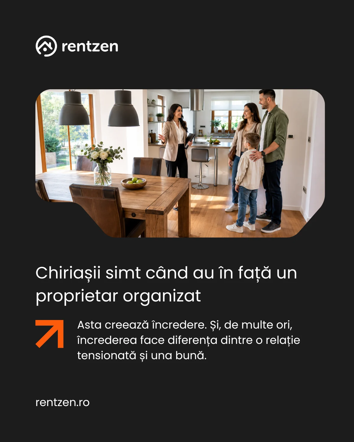 Chiriașii au mai multă încredere când proprietarul este organizat cu RentZen